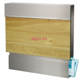 ARCAS OLLE   BX-112C - BUZÓN EXTERIOR ACERO  INOX COMBINADO CON MADERA.